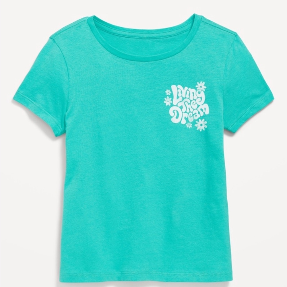 *5/$15* NWT, Old Navy, Girls, Short Sleeve Tee with “Living the Dream” Graphic